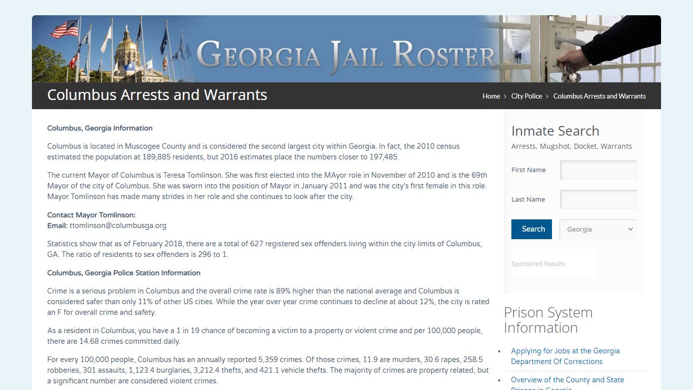 Columbus Arrests and Warrants | Georgia Jail Inmate Search